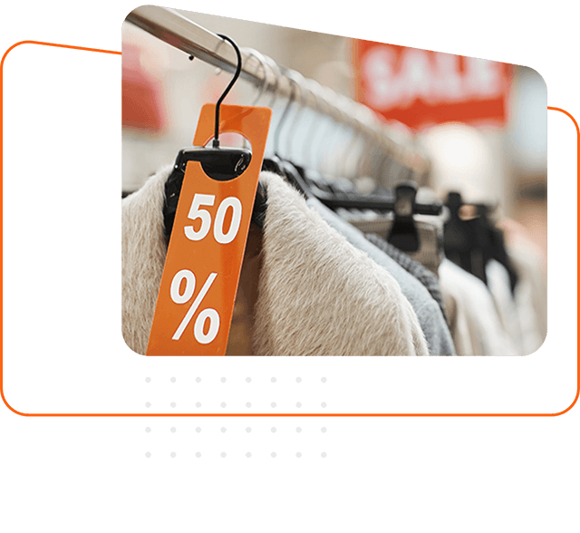 Descuento en tienda de ropa